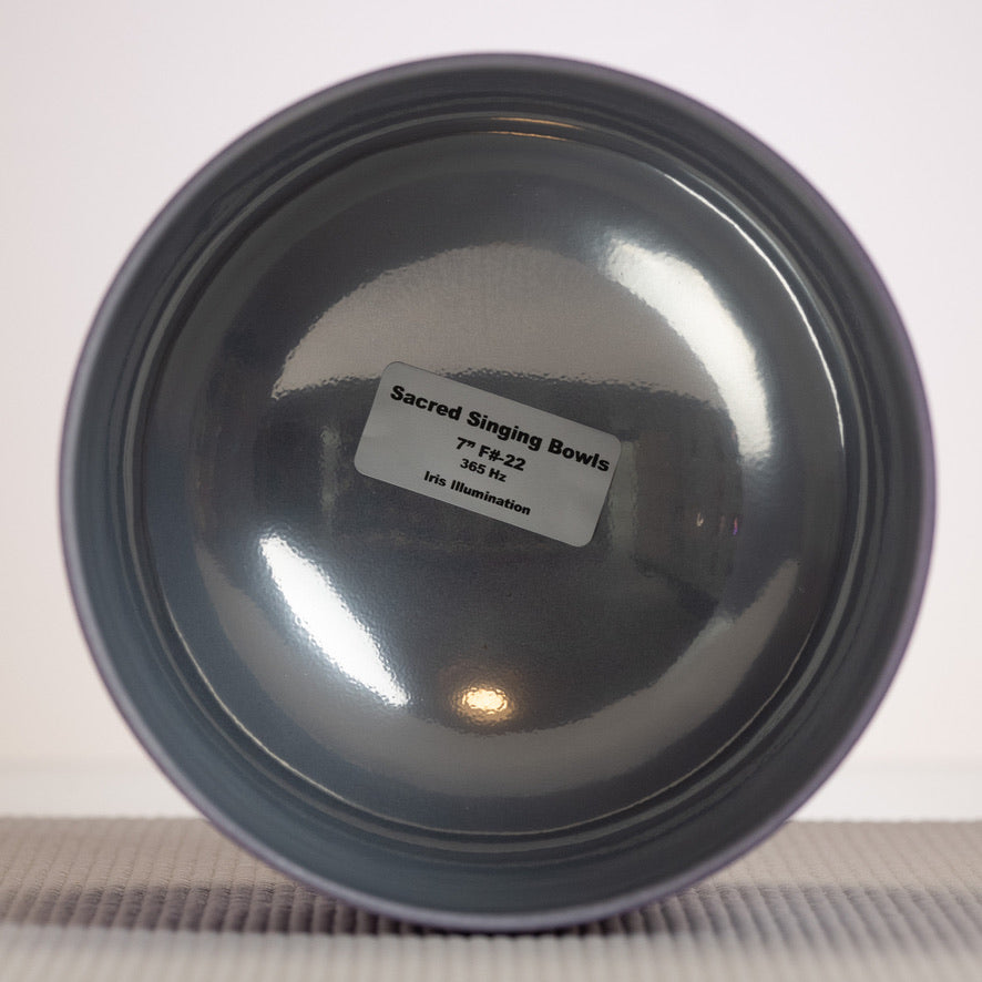 Sacred Singing Bowls™ label with bowl specifications