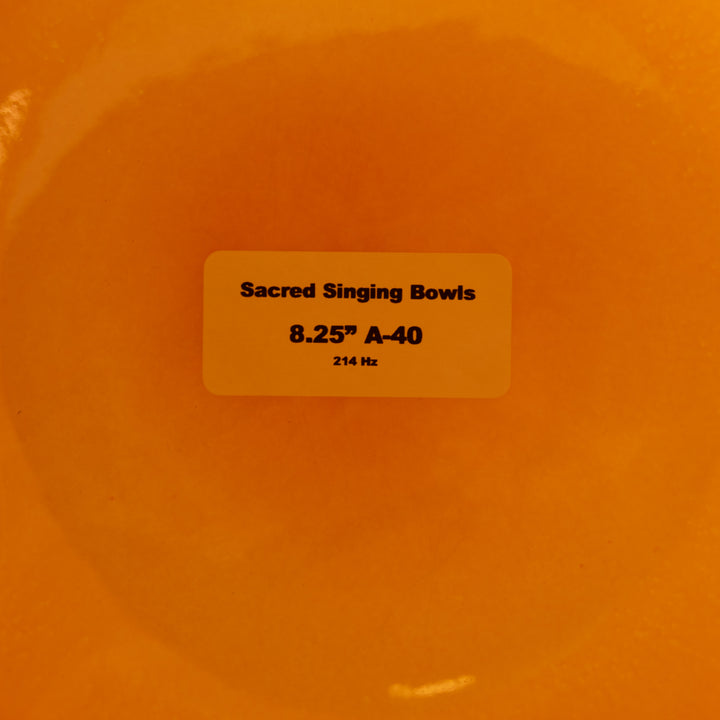 Sacred Singing Bowls™ product label with specifications