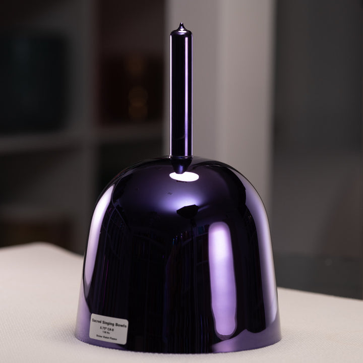 8.75" C#-8 Handheld Divine Violet Flame Crystal Singing Bowl from Sacred Singing Bowls™