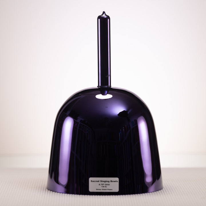 Purple handheld singing bowl
