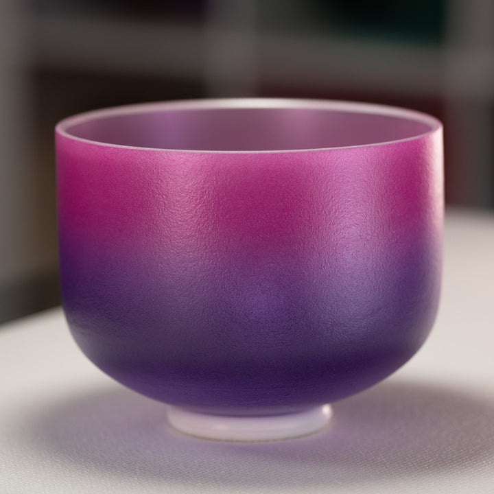 10" G-26 Blossoming Heart Frosted Crystal Singing Bowl