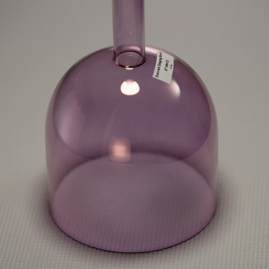 6" F#+13 Solar Violet Crystal Handheld Singing Bowl