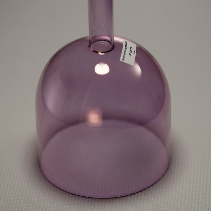 6" F#+13 Solar Violet Crystal Handheld Singing Bowl