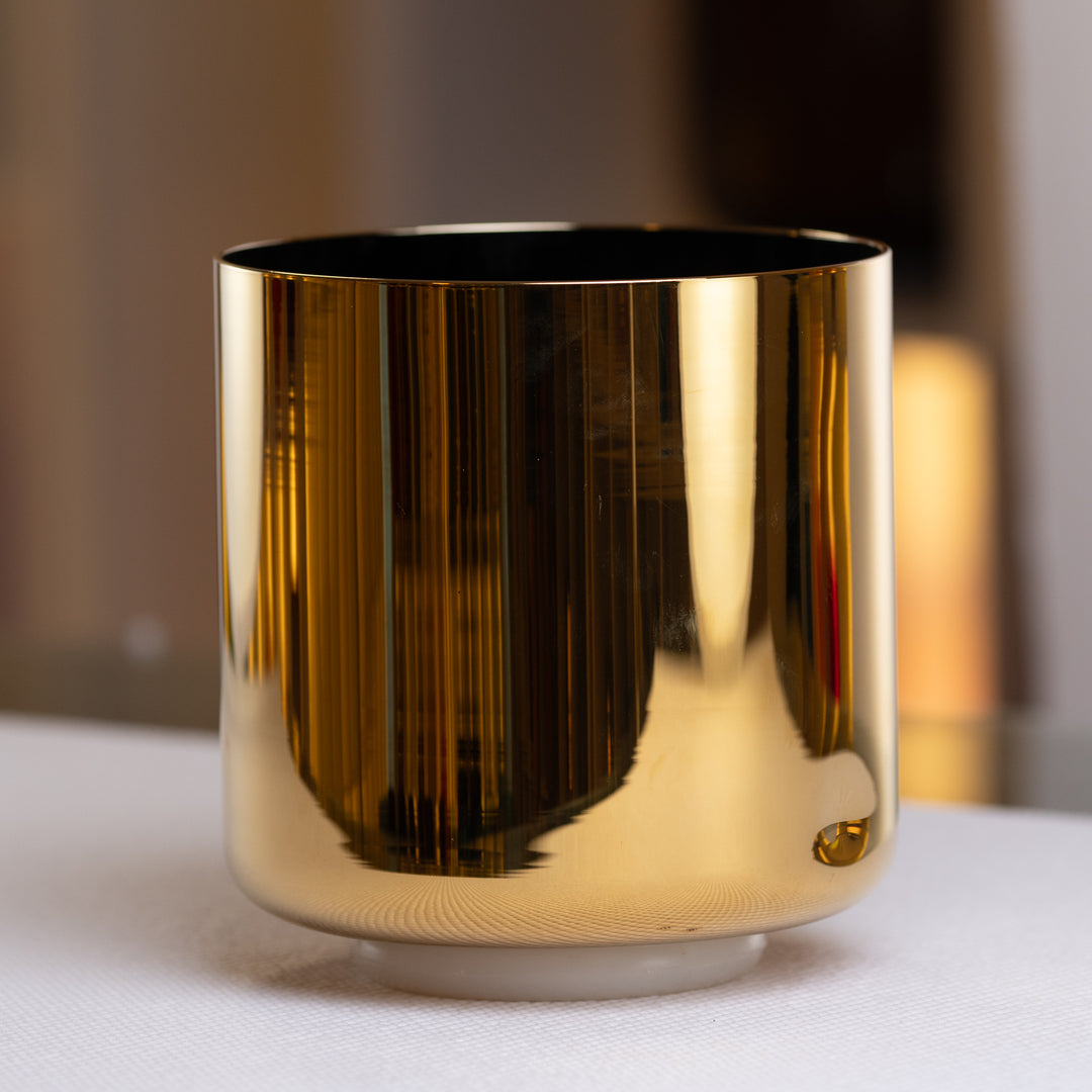 7.25" C#-36 Golden Light Crystal Singing Bowl