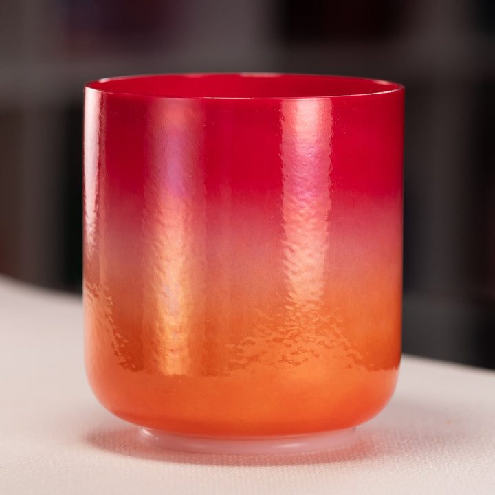 7" E-2 Harmonic Sunrise Crystal Singing Bowl, Perfect Pitch