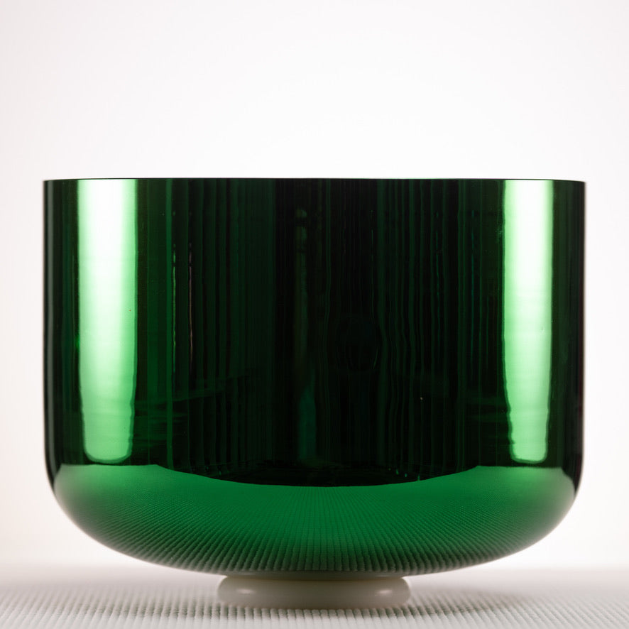 12" F#-36 Emerald Heart Crystal Singing Bowl