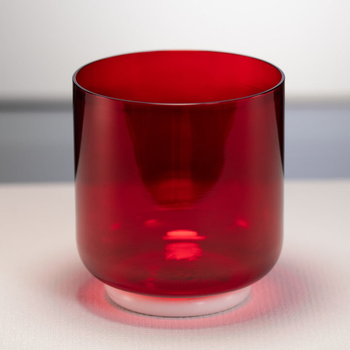6" F#+8 Ruby Ray Crystal Singing Bowl, Perfect Pitch