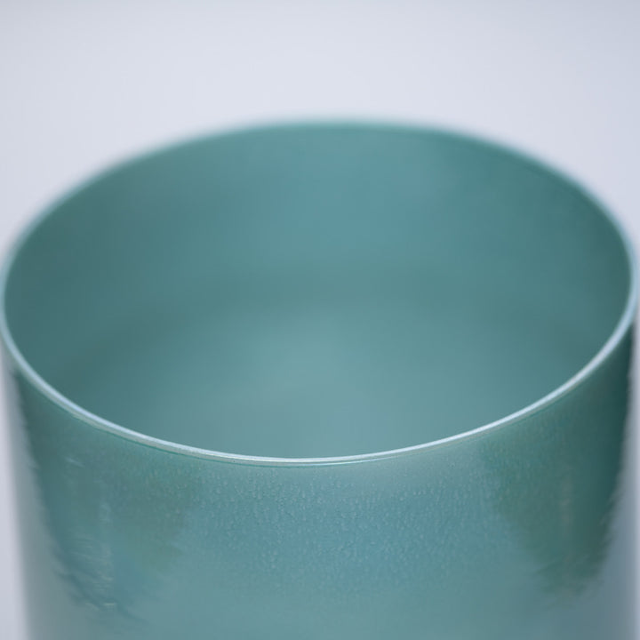 8" C#+14 Sea Foam Serenity Crystal Singing Bowl, Pearlescent