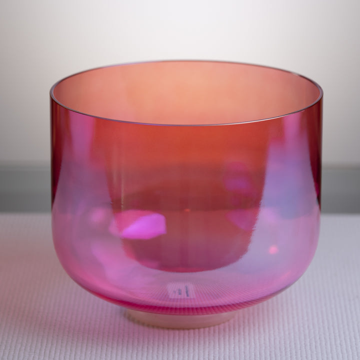 10" G+45 Rose Blossom Crystal Singing Bowl, Prismatic