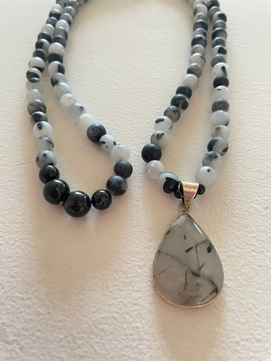 Tourmalinated Quartz Mala