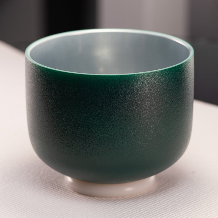 8" C-26 Frosted Marine Dream Crystal Singing Bowl