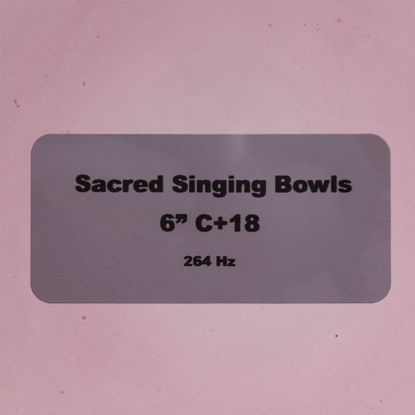6" C+18 Pink Tourmaline Color Crystal Singing Bowl, Sacred Singing Bowls