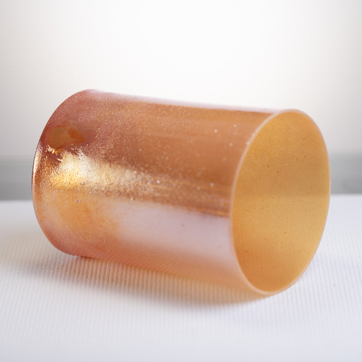 8" C#-50 Carnelian Palladium Morph Tall Crystal Singing Bowl, Crystal Tones™