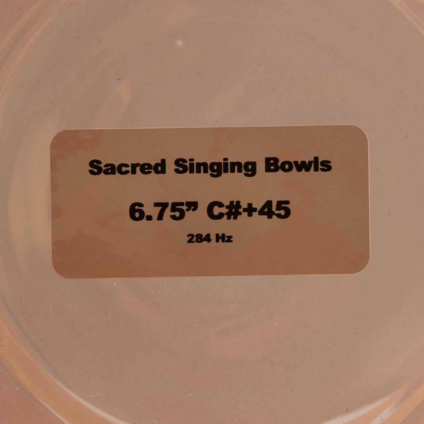 6.75" C#+45 Orange Topaz Color Crystal Singing Bowl, Sacred Singing Bowls