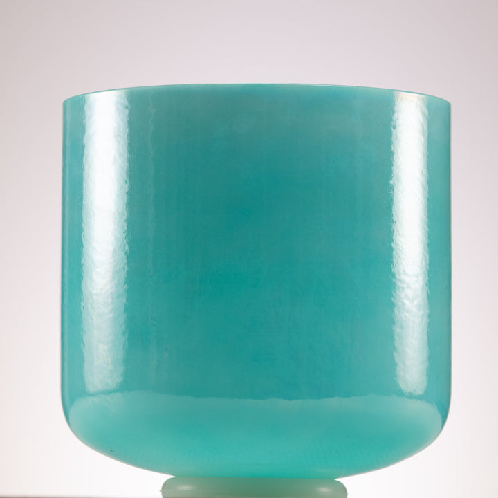 9" G+0 Turquoise Tide Crystal Singing Bowl, Perfect Pitch