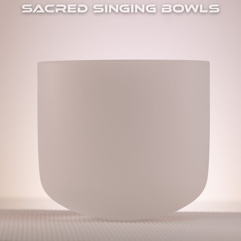 Frosted Crystal Singing Bowl Set: C# Major, Sacred Singing Bowls