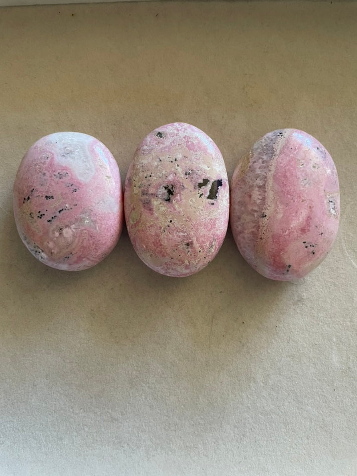 Peruvian Rhodonite Palm Stones