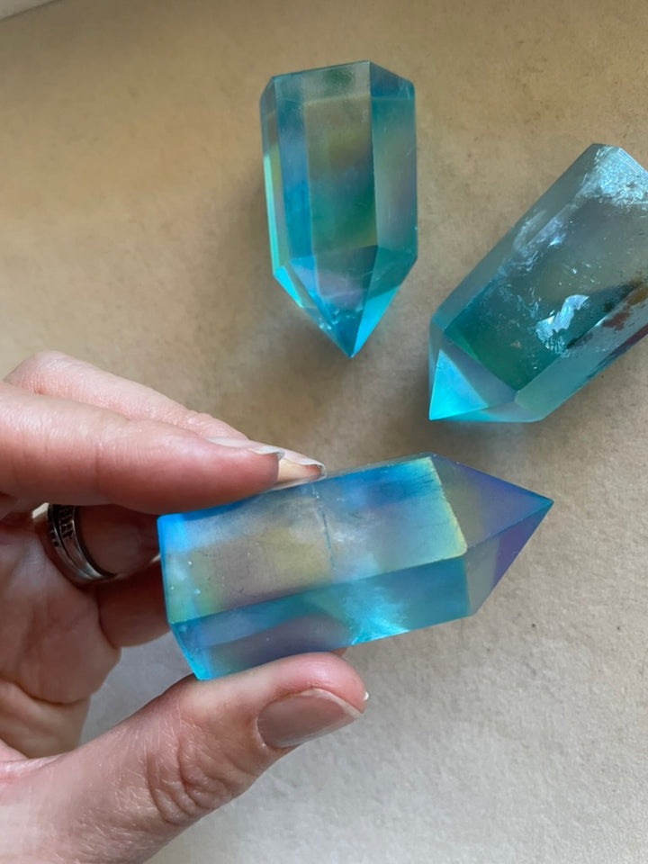 Blue Angel Aura Quartz Towers