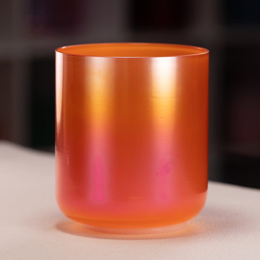 7" D#+3 Sunset Serenade Crystal Singing Bowl, Perfect Pitch