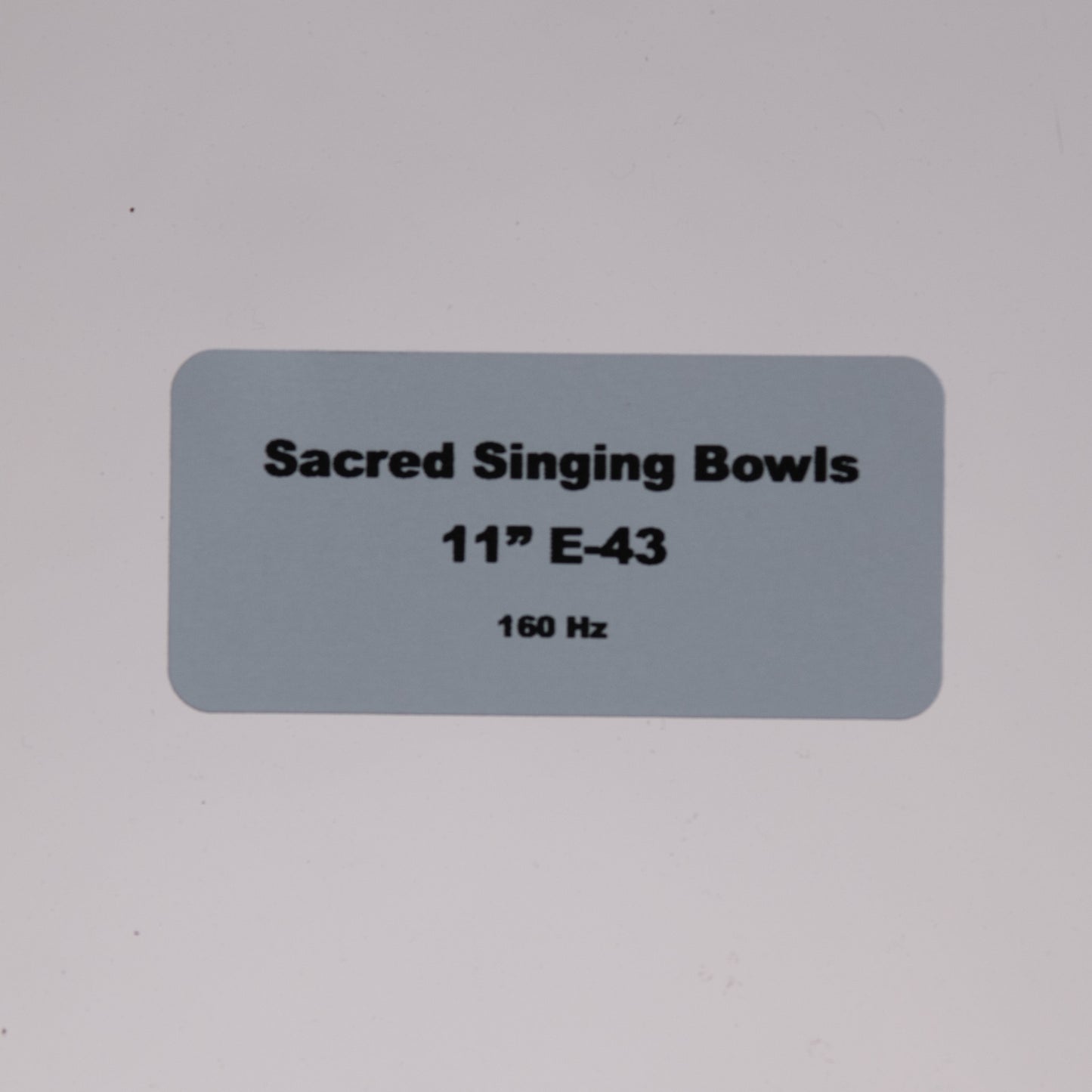 11" E-43 Clear Quartz Crystal Singing Bowl, Sacred Singing Bowls