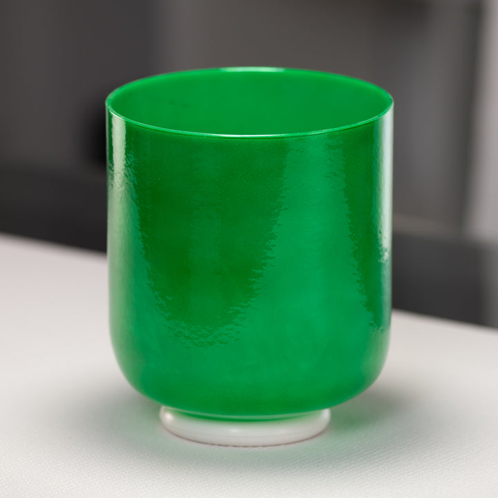 7" D#-17 Emerald Heart Crystal Singing Bowl