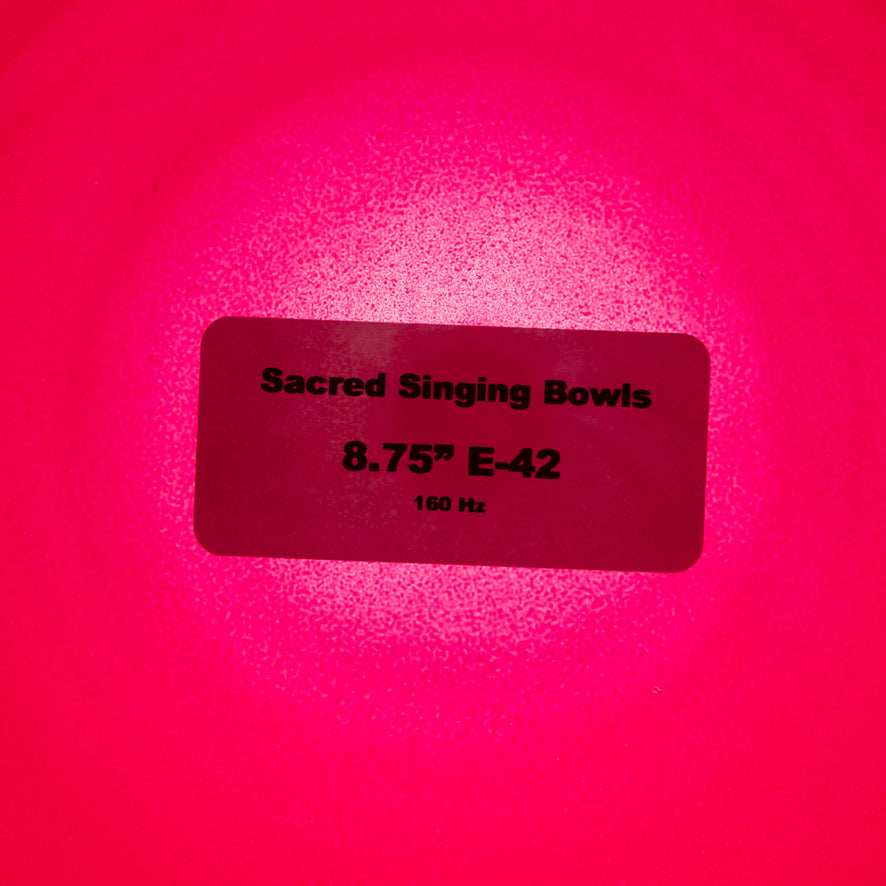 8.75" E-42 Ruby Color Singing Bowl, Sacred Singing Bowls