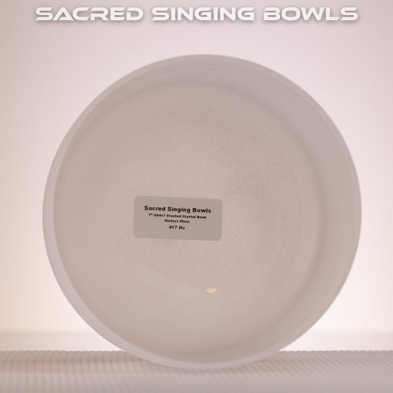 Frosted Crystal Singing Bowl Set: C# Major, Sacred Singing Bowls