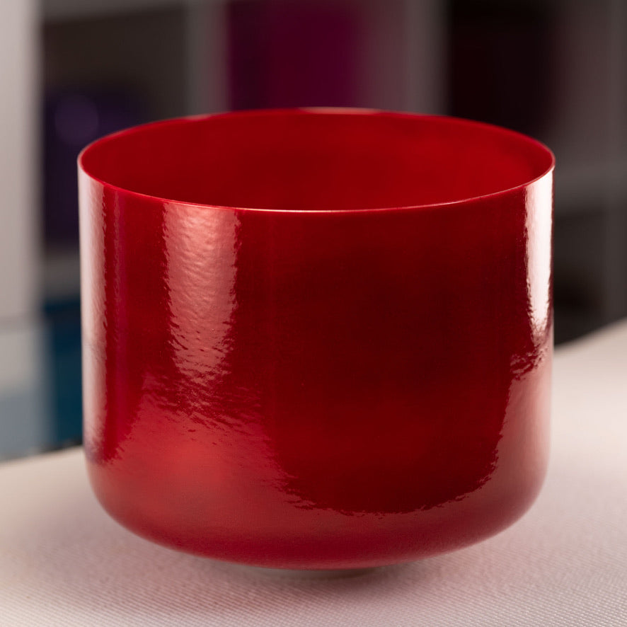 12" G#+7 Crimson Dawn Crystal Singing Bowl, Perfect Pitch