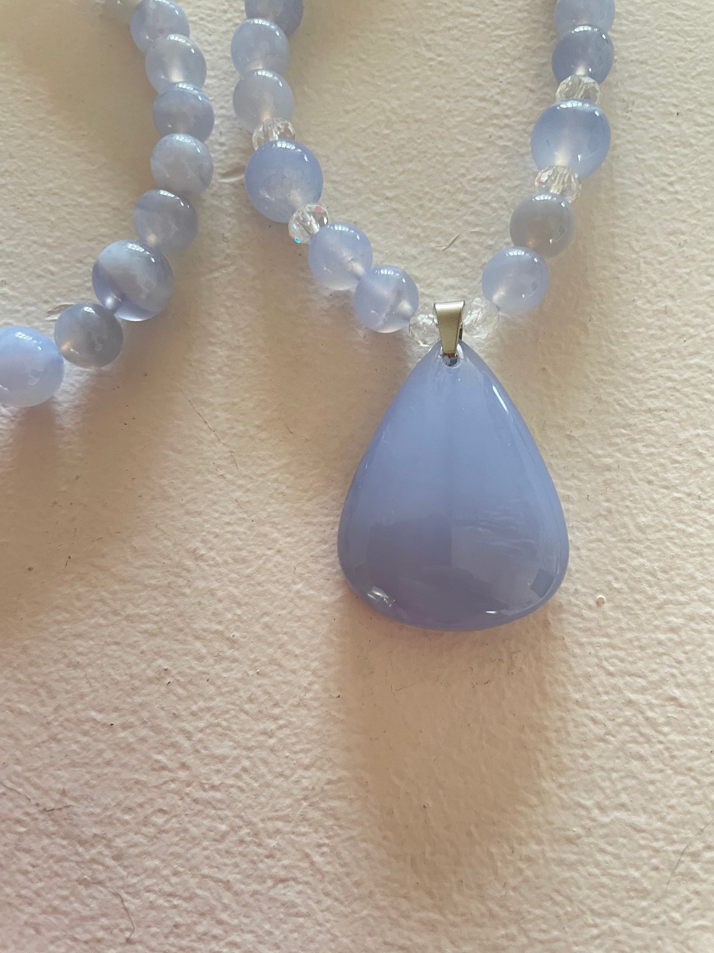 Blue Chalcedony Mala