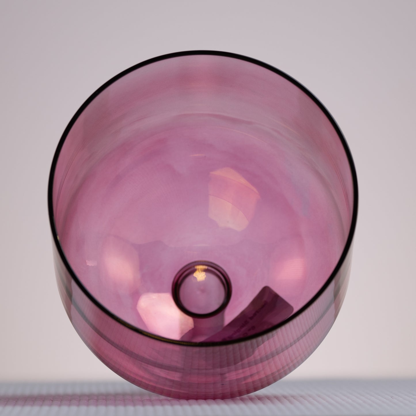 6" G-9 Purple Tourmaline Color Crystal Singing Bowl, Perfect Pitch, Handheld, Sacred Singing Bowls