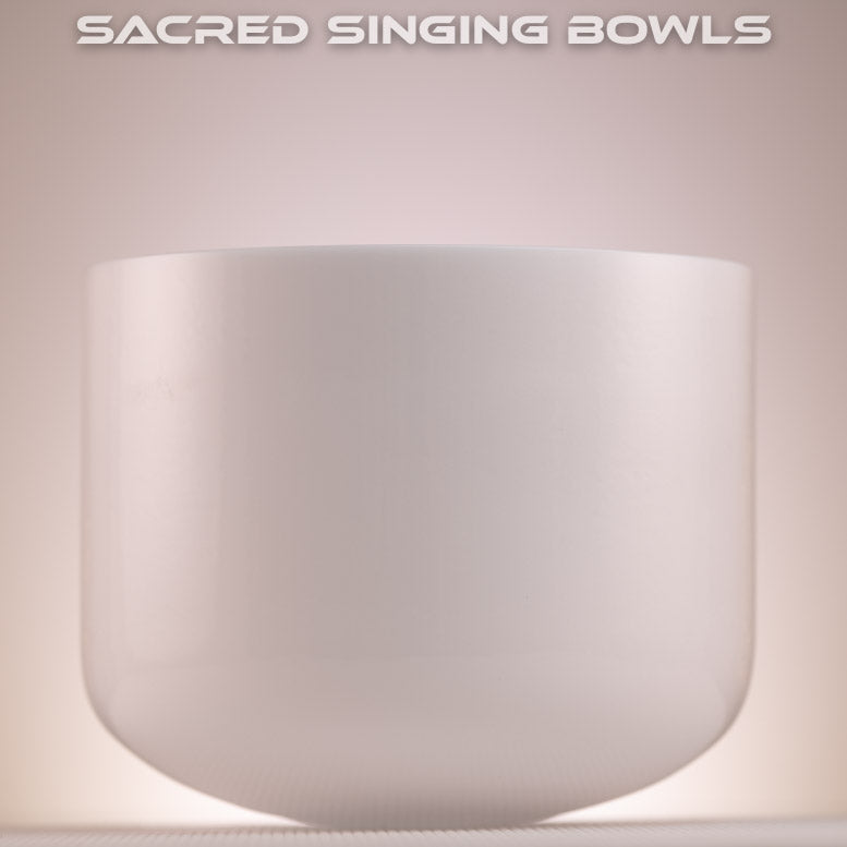 11" F#+28 Ultra Light Crystal Singing Bowl, Sacred Singing Bowls