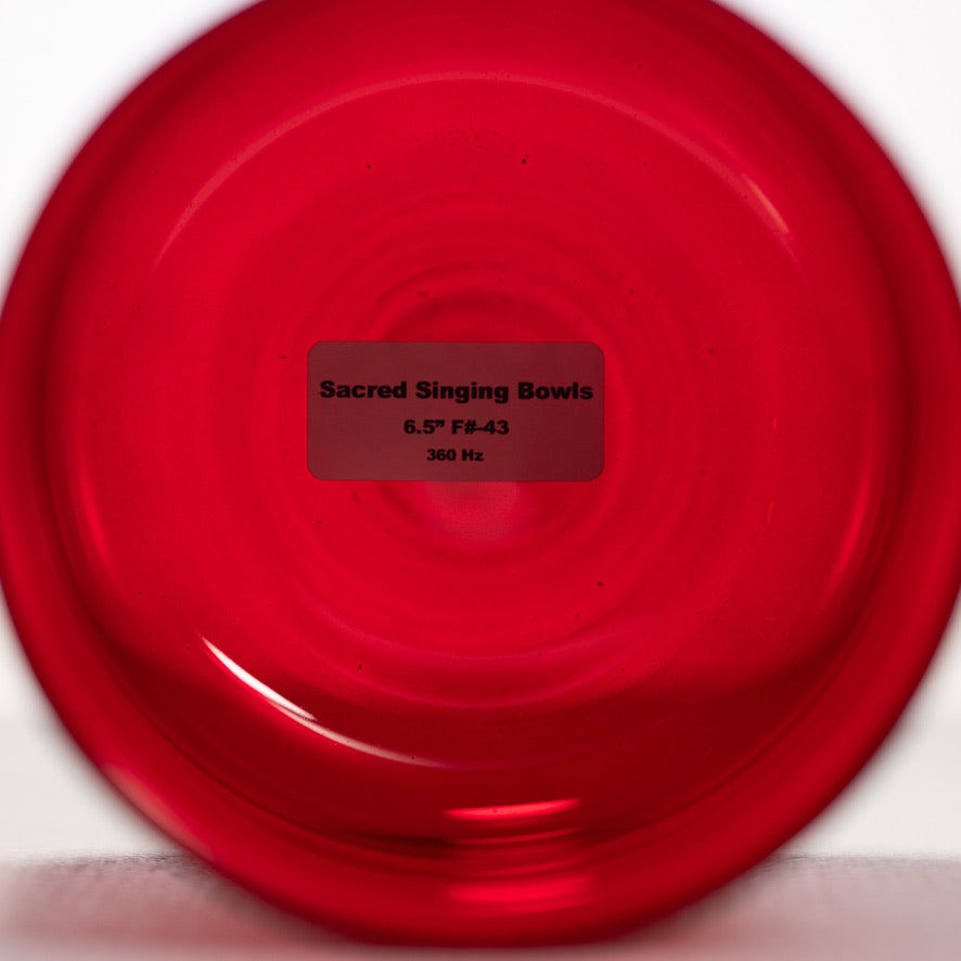 6.5" F#-43 Ruby Ray Crystal Singing Bowl
