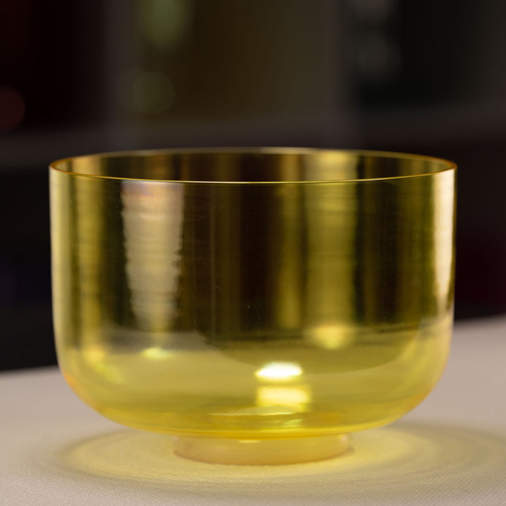 9.75" B+6 Radiant Sun Crystal Singing Bowl, Perfect Pitch