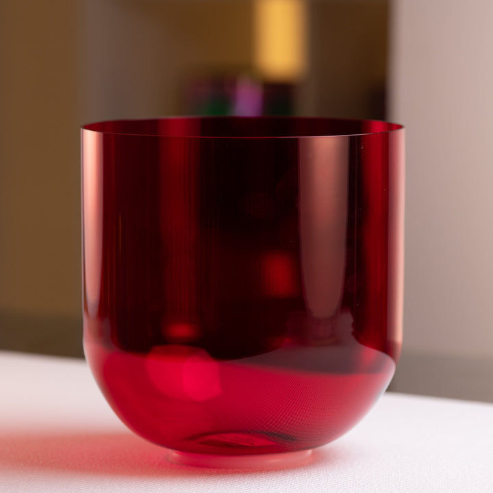 8.75" E-42 Ruby Ray Crystal Singing Bowl