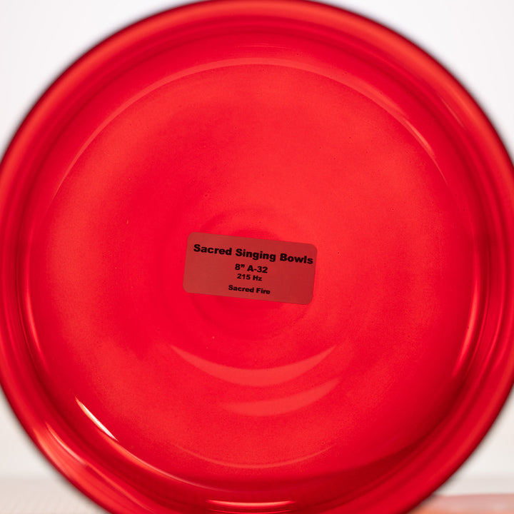 Singing bowl label with bowl specifications