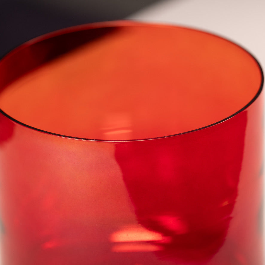 Crystal singing bowl close up