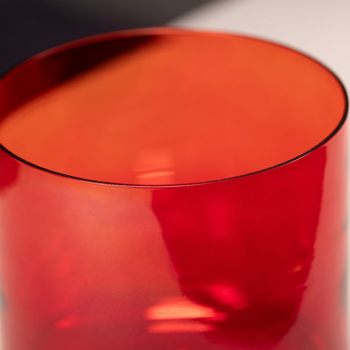 Crystal singing bowl close up
