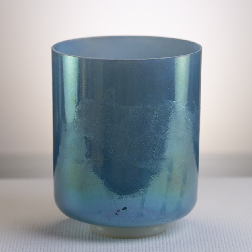 Tall crystal bowl for sound healing