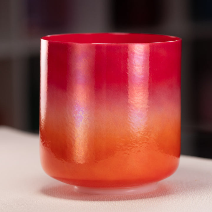 8" A#+35 Harmonic Sunrise Crystal Singing Bowl from Bowls of Sound