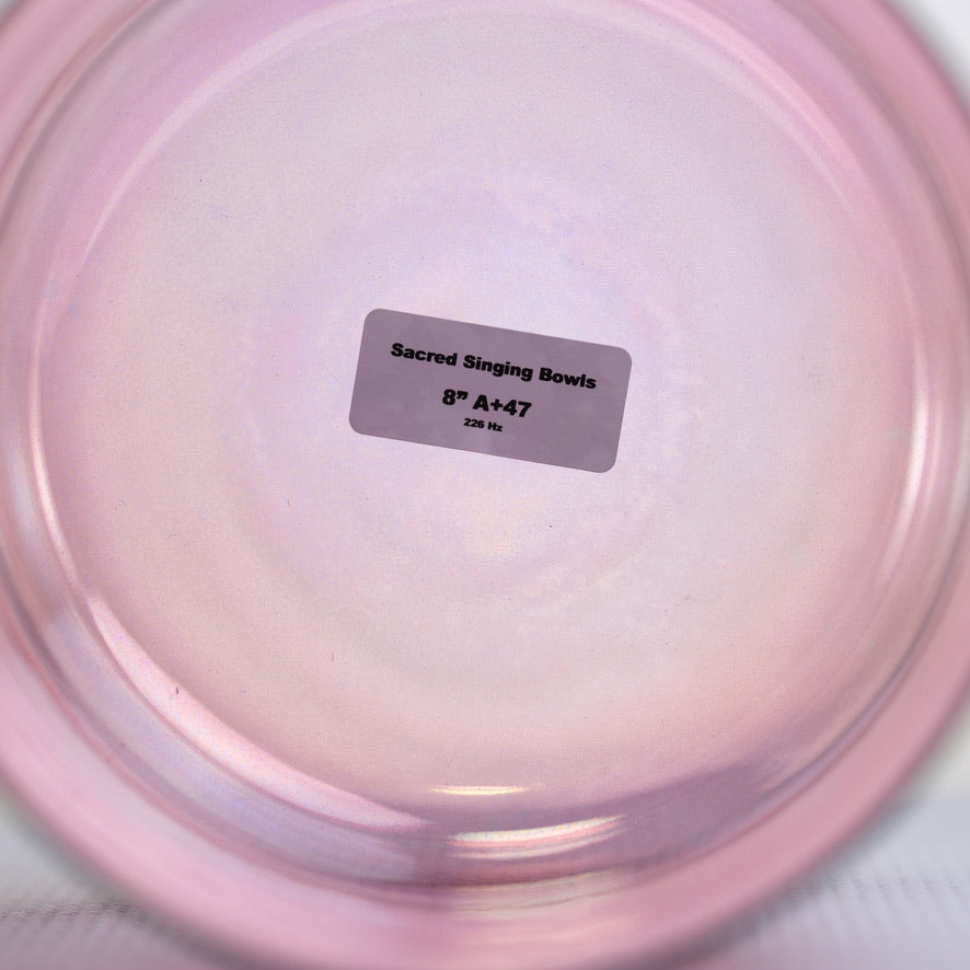 Sacred Singing Bowls™ product label with bowl specifications