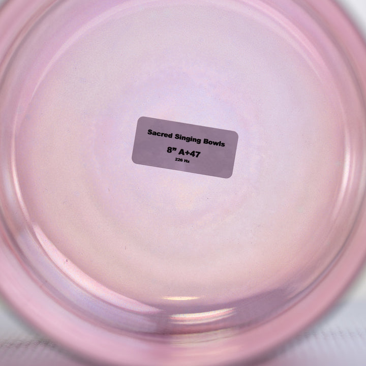 Sacred Singing Bowls™ product label with bowl specifications