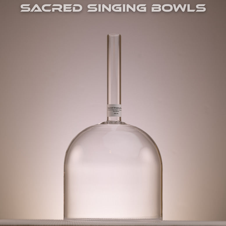 8" B+35 Clear Quartz Handheld Crystal Singing Bowl from Bowls of Sound