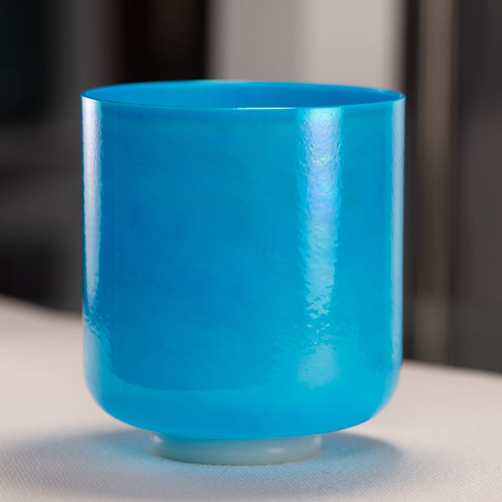 Blue crystal singing bowl