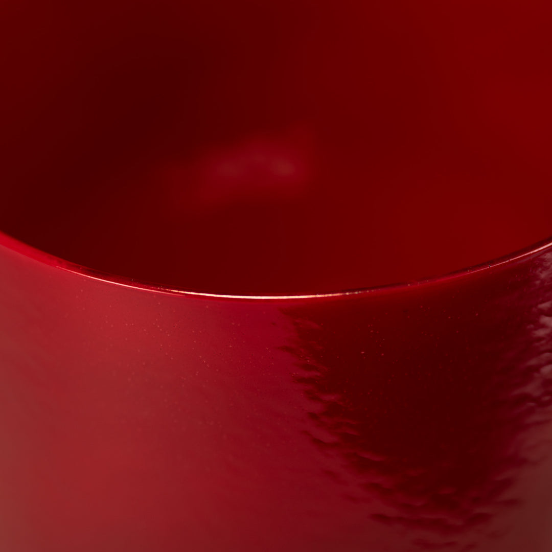 Crimson Dawn Singing bowl close up
