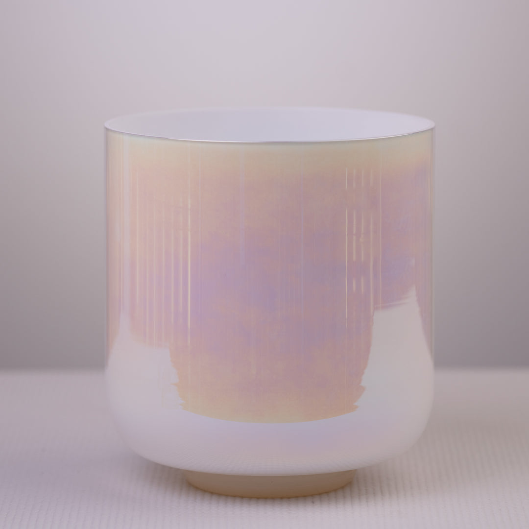 White root chakra singing bowl