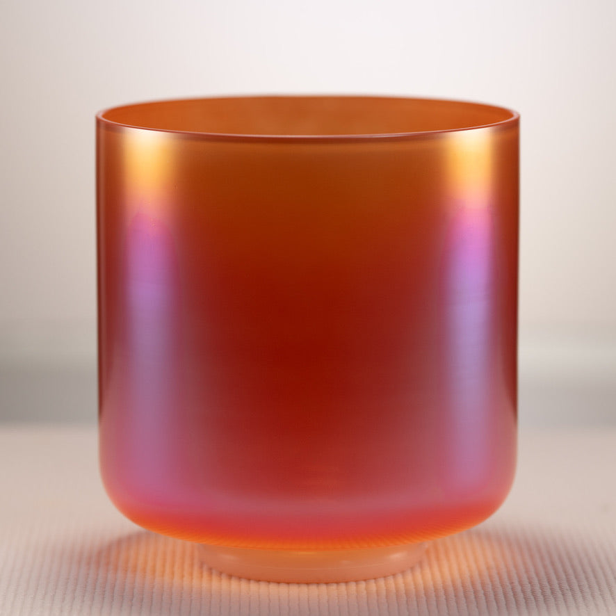 Orange crystal singing bowl