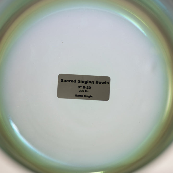 Sacred Singing Bowls™ product label with specifications