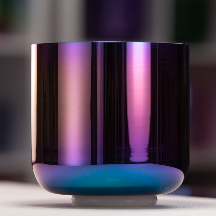 8" D-31 Celestial Rainbow Crystal Singing Bowl from Sacred Singing Bowls