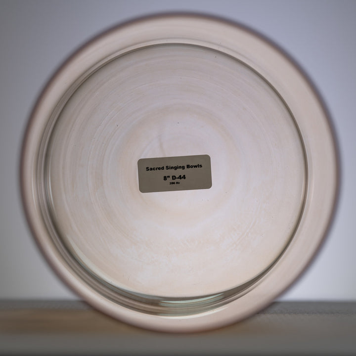 Sacred Singing Bowls™ product label with bowl specifications