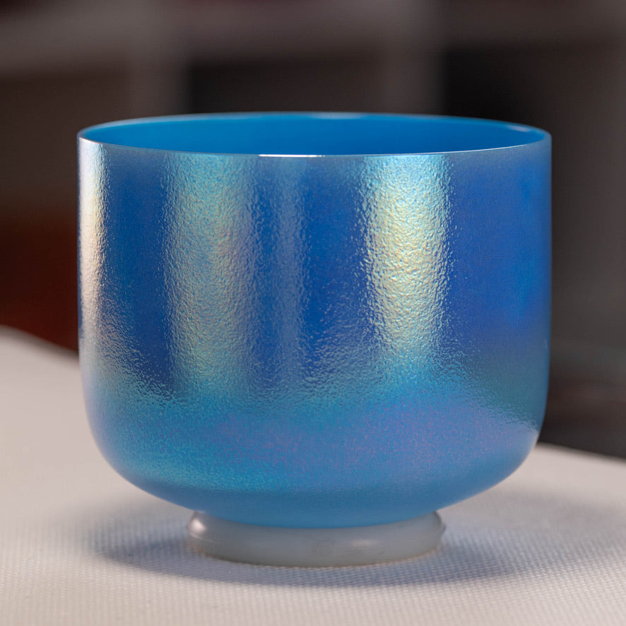 8" D#-25 Father Sky Celestial Frosted Singing Bowl from Sacred Singing Bowls™